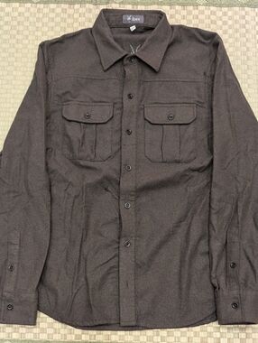 Ibex Merino Wool Long Sleeve Double Pocket Button Up Shirt Men's Size Small